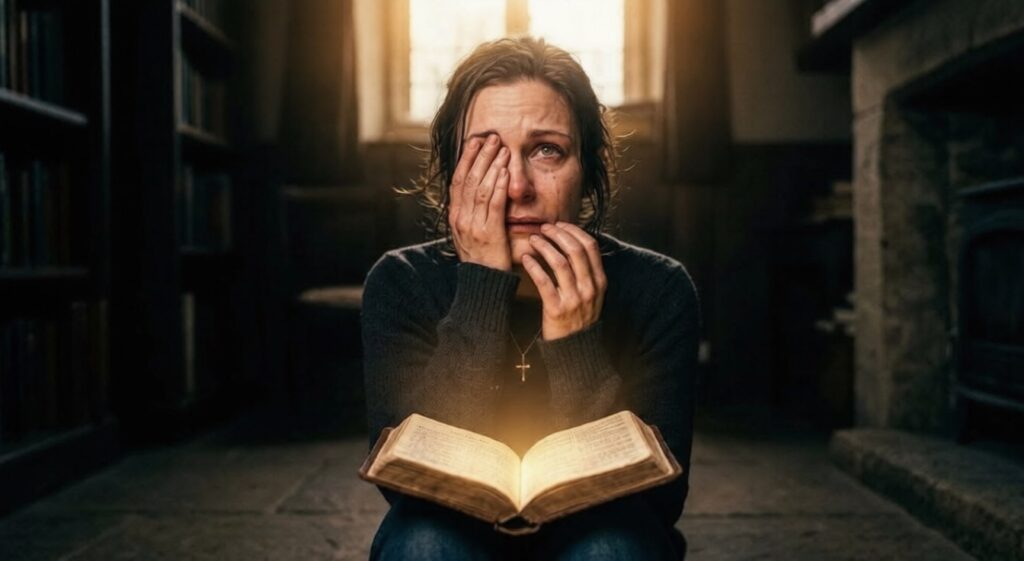 depressed person praying